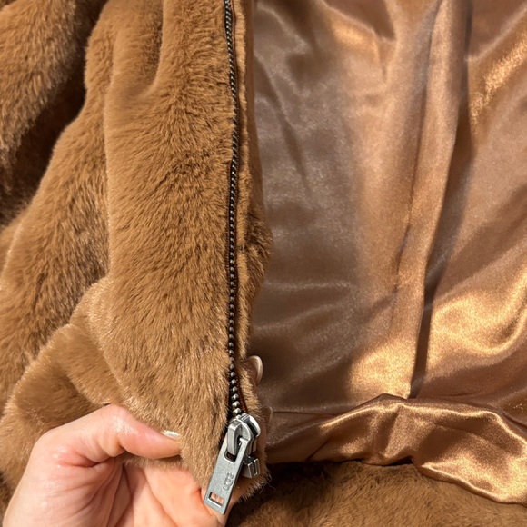UGG Tan Faux Fur Hoodie - Picture 2 of 8